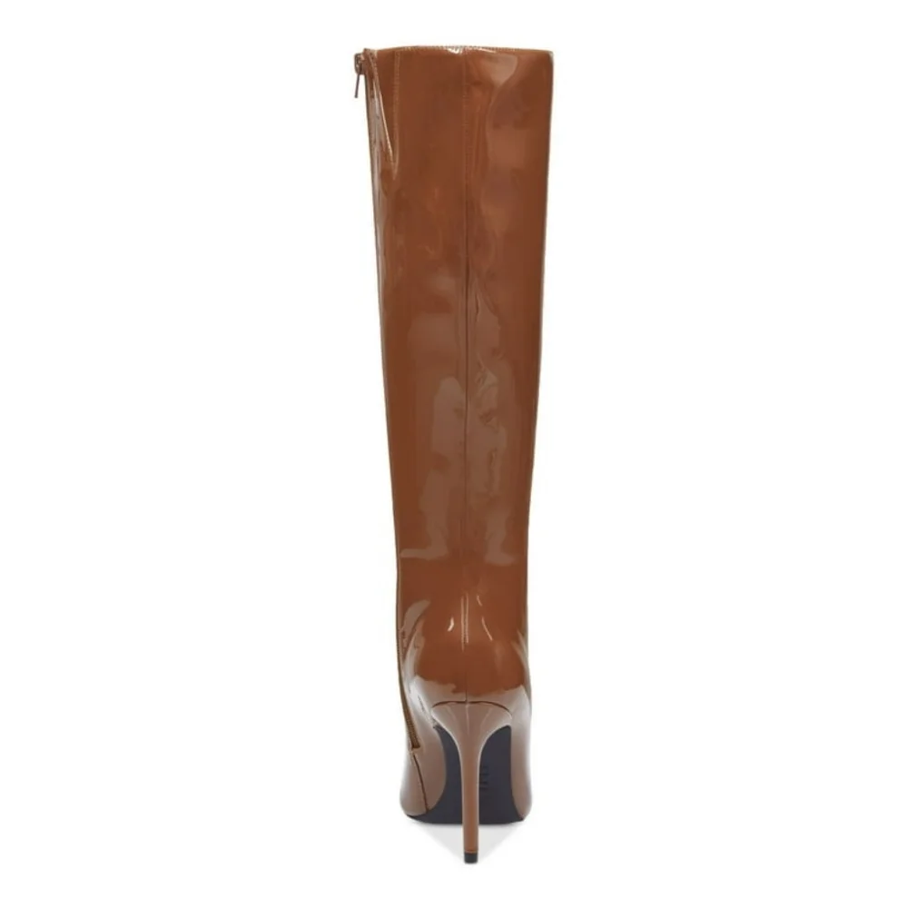 INC International Concepts Rajel Congac Pointed Stilleto Heels Brown Boots - Picture 2 of 11
